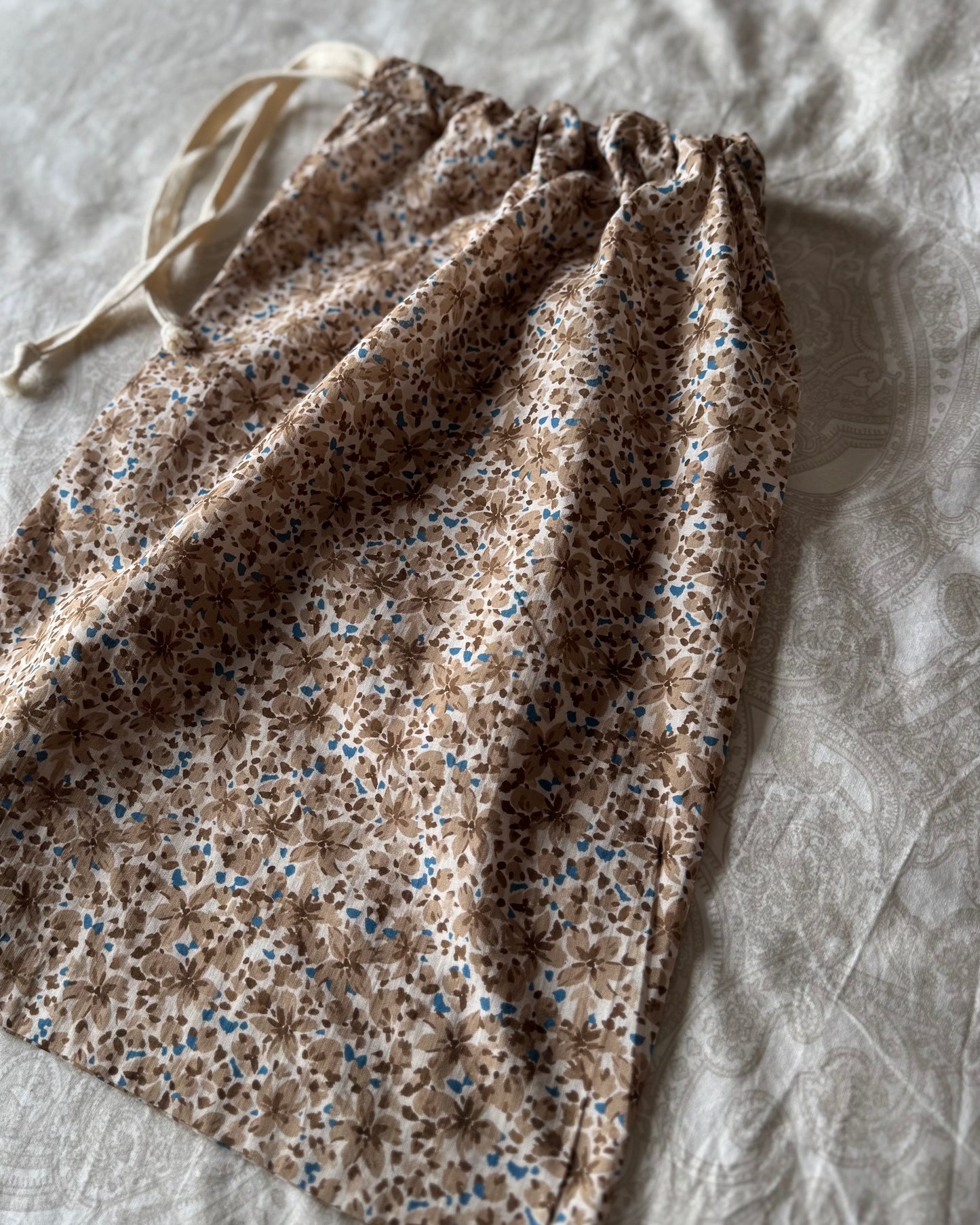 Pantalon pijama flores camel