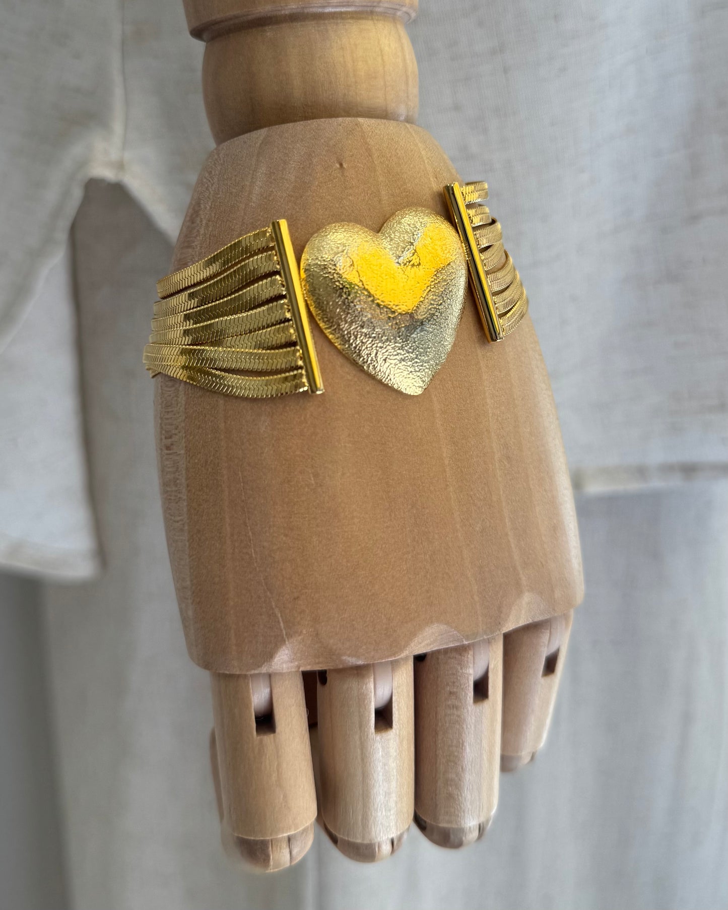 Pulsera malla corazón