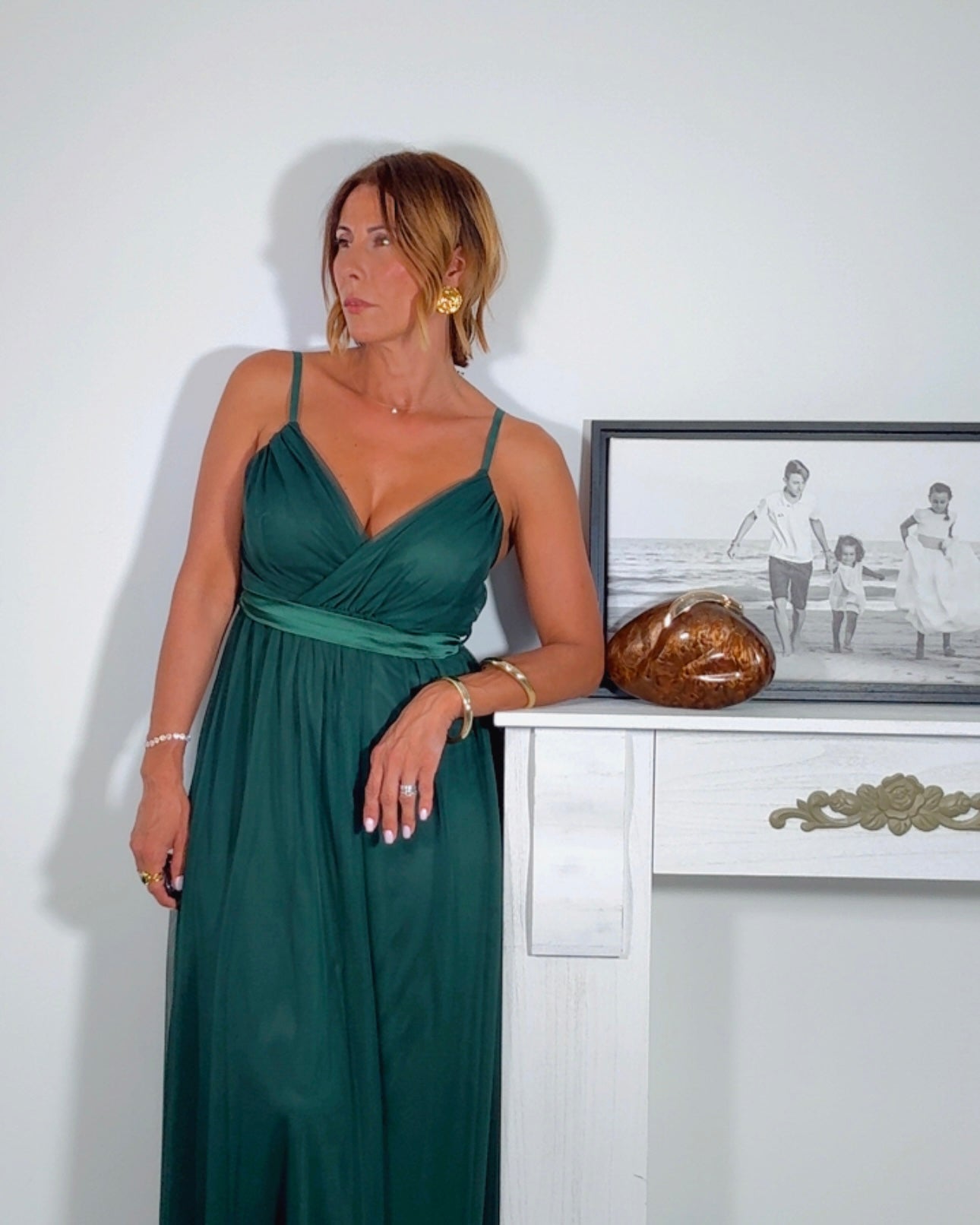Vestido tul verde