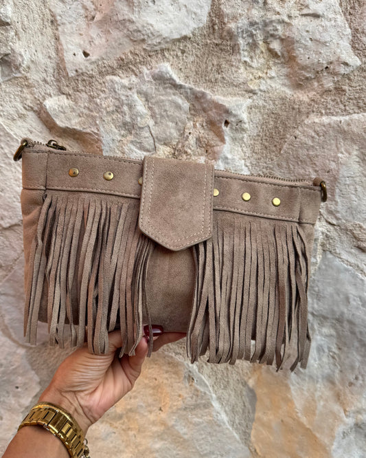 Bolso flecos antelina