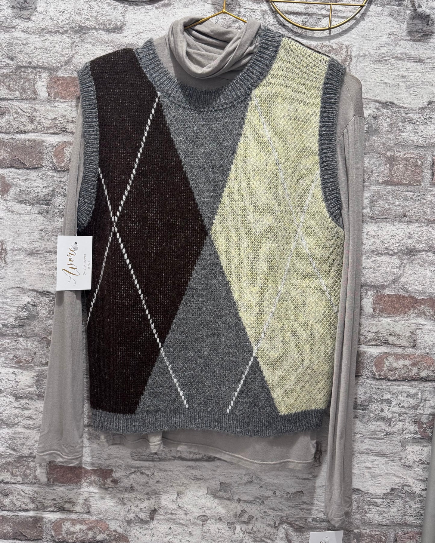 Chaleco punto rombos