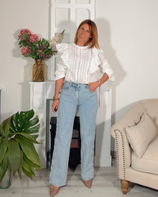 Jeans puntilla lateral