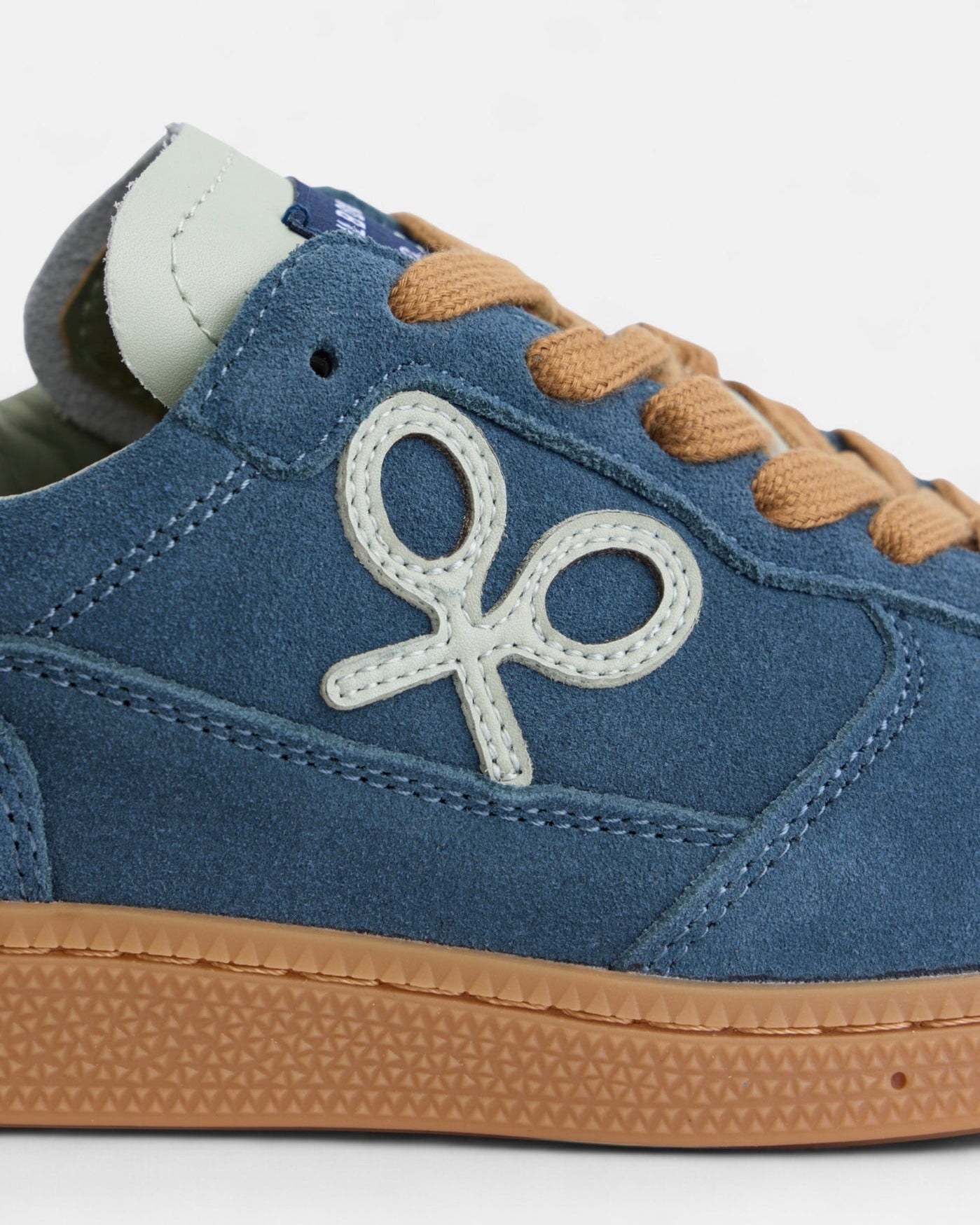Zapatilla Silbon casual piel azul
