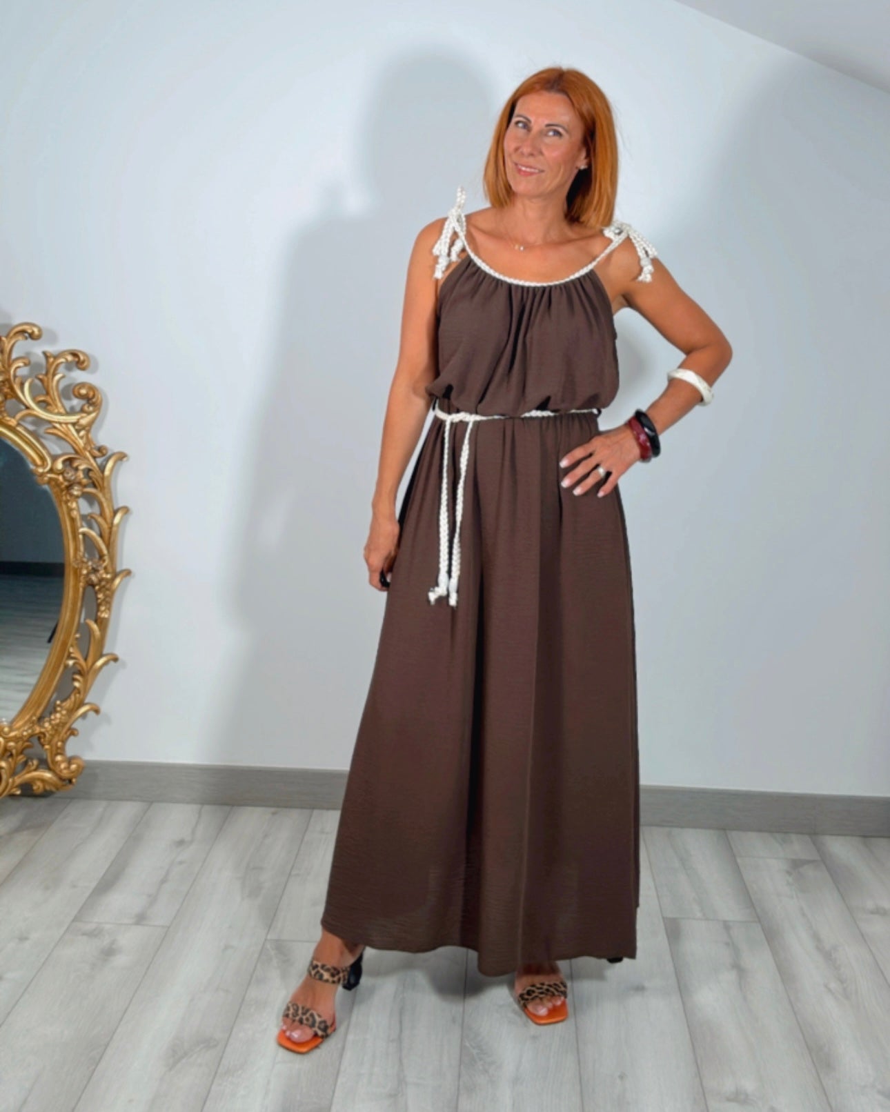 Vestido tirante trenza