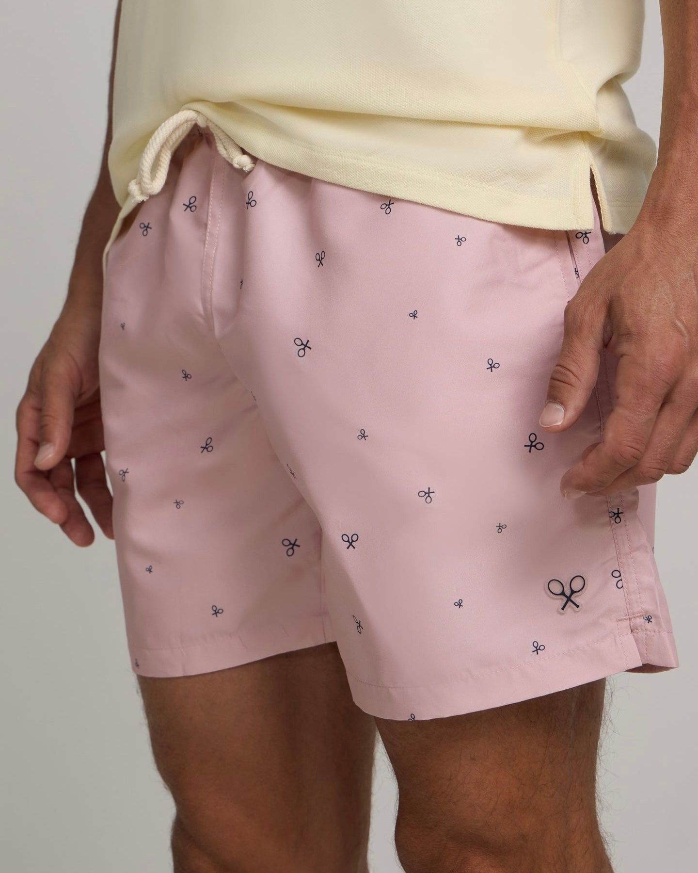 Bañador silbon miniraquetas coral