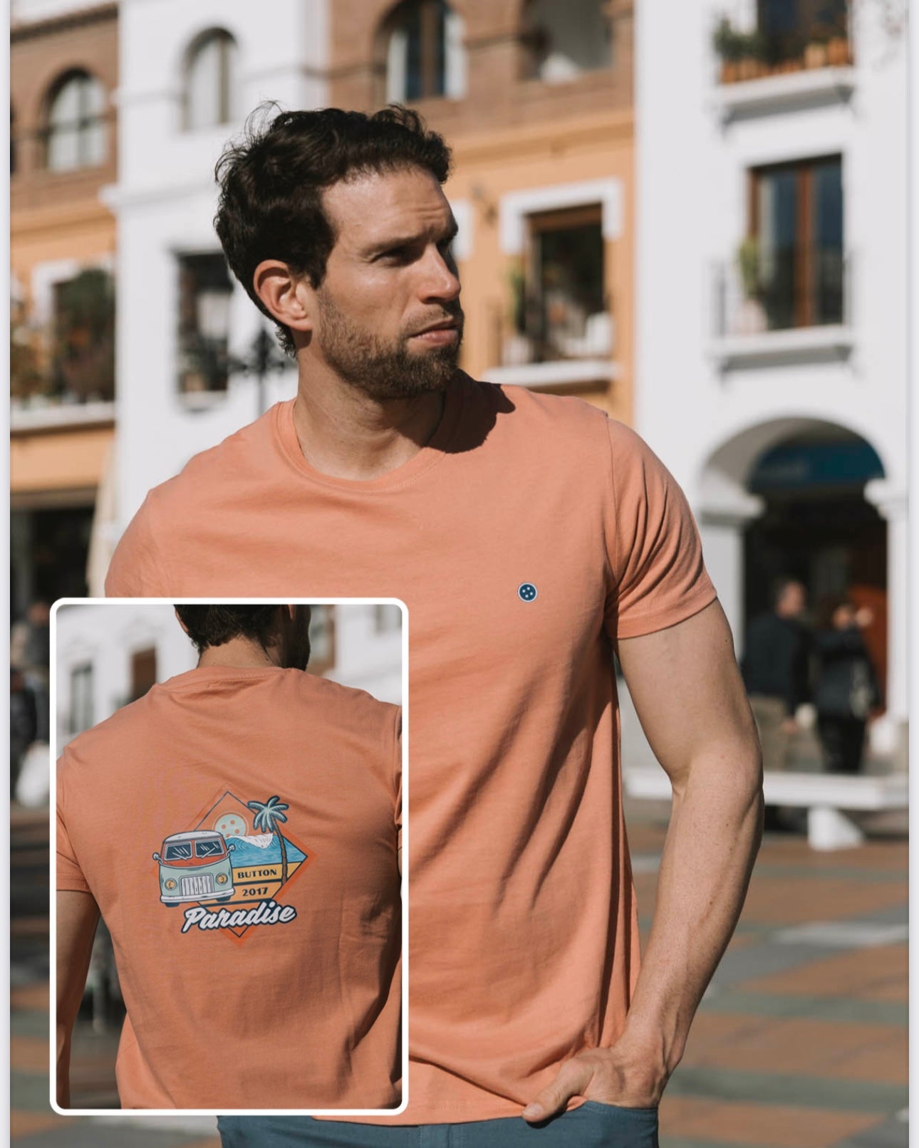 Camiseta coral Urban Button