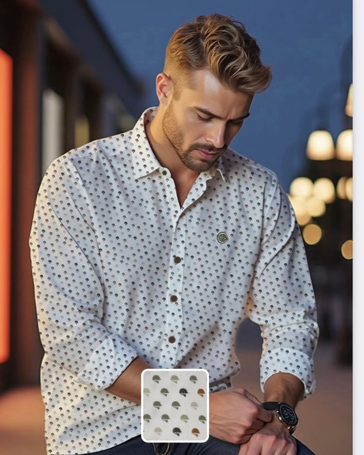 Camisa paracaidas Urban Button