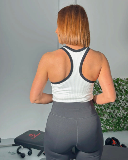 Top canale compresivo blanco