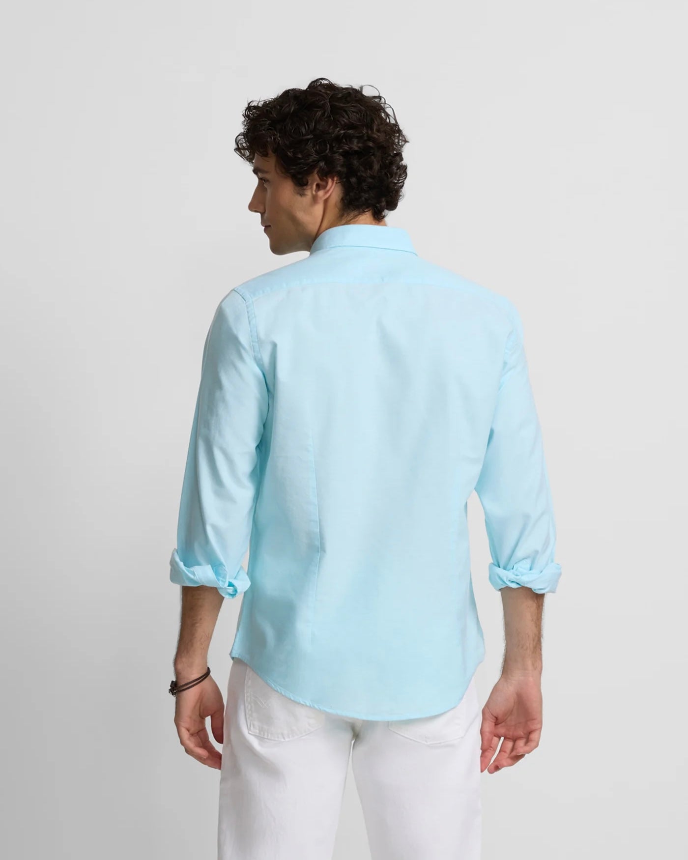 Camisa Oxford Silbon aguamarina