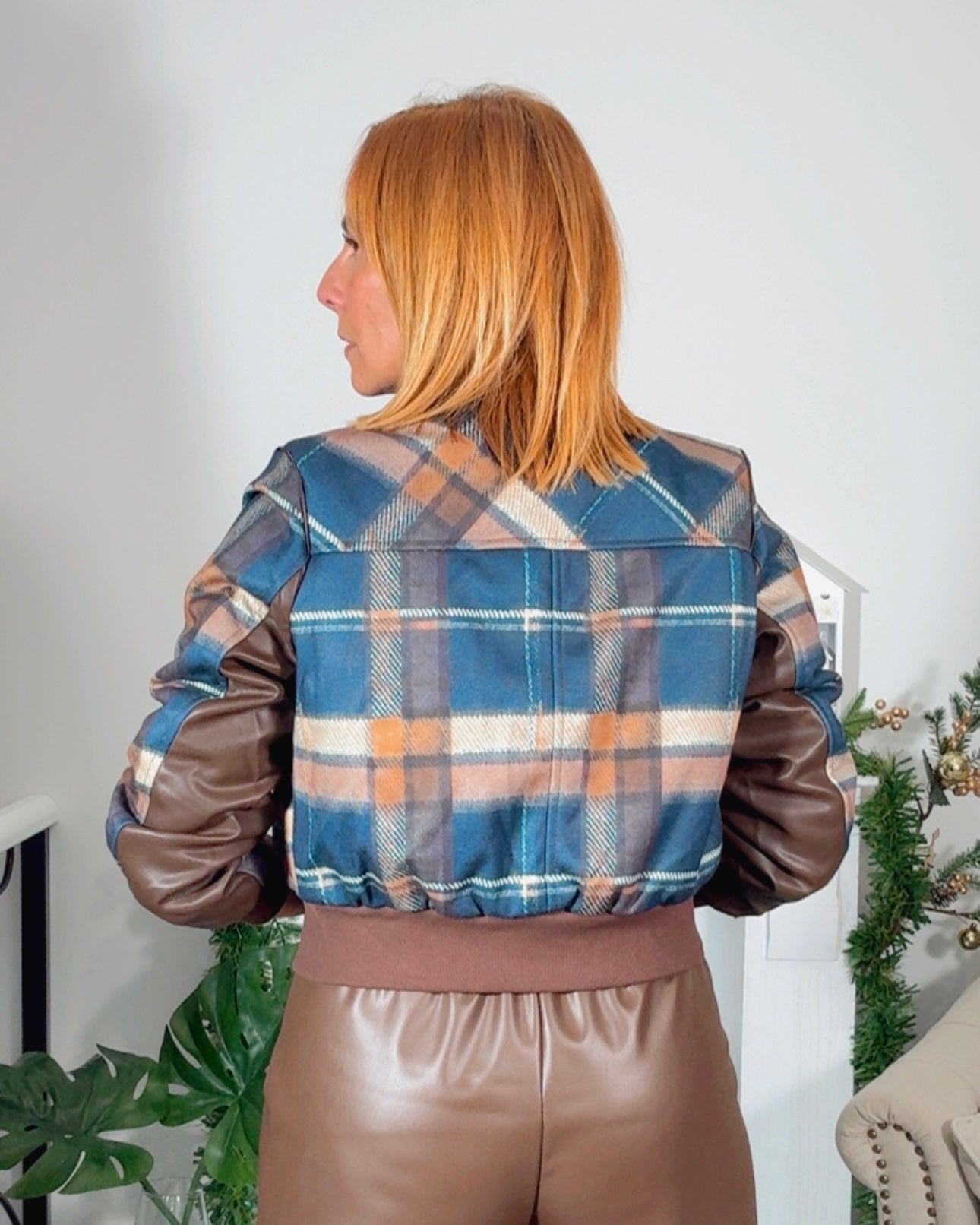 Bomber cuadros paño