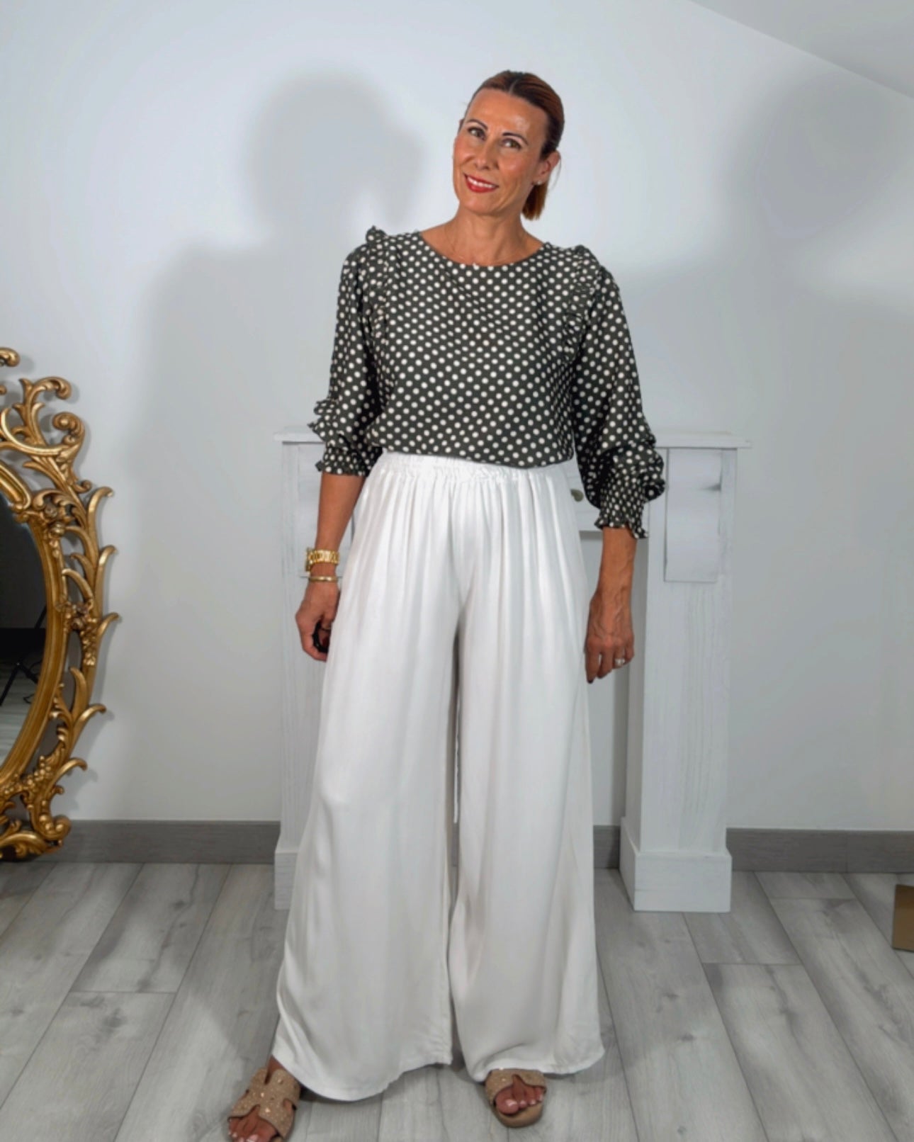 Pantalon Alexah perla