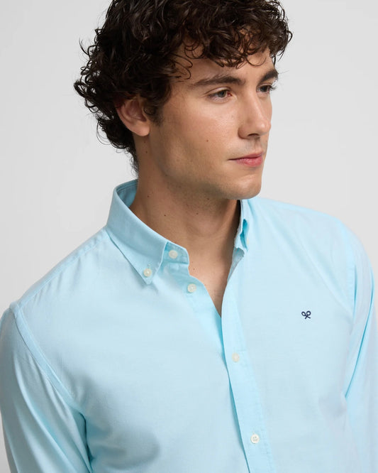 Camisa Oxford Silbon aguamarina