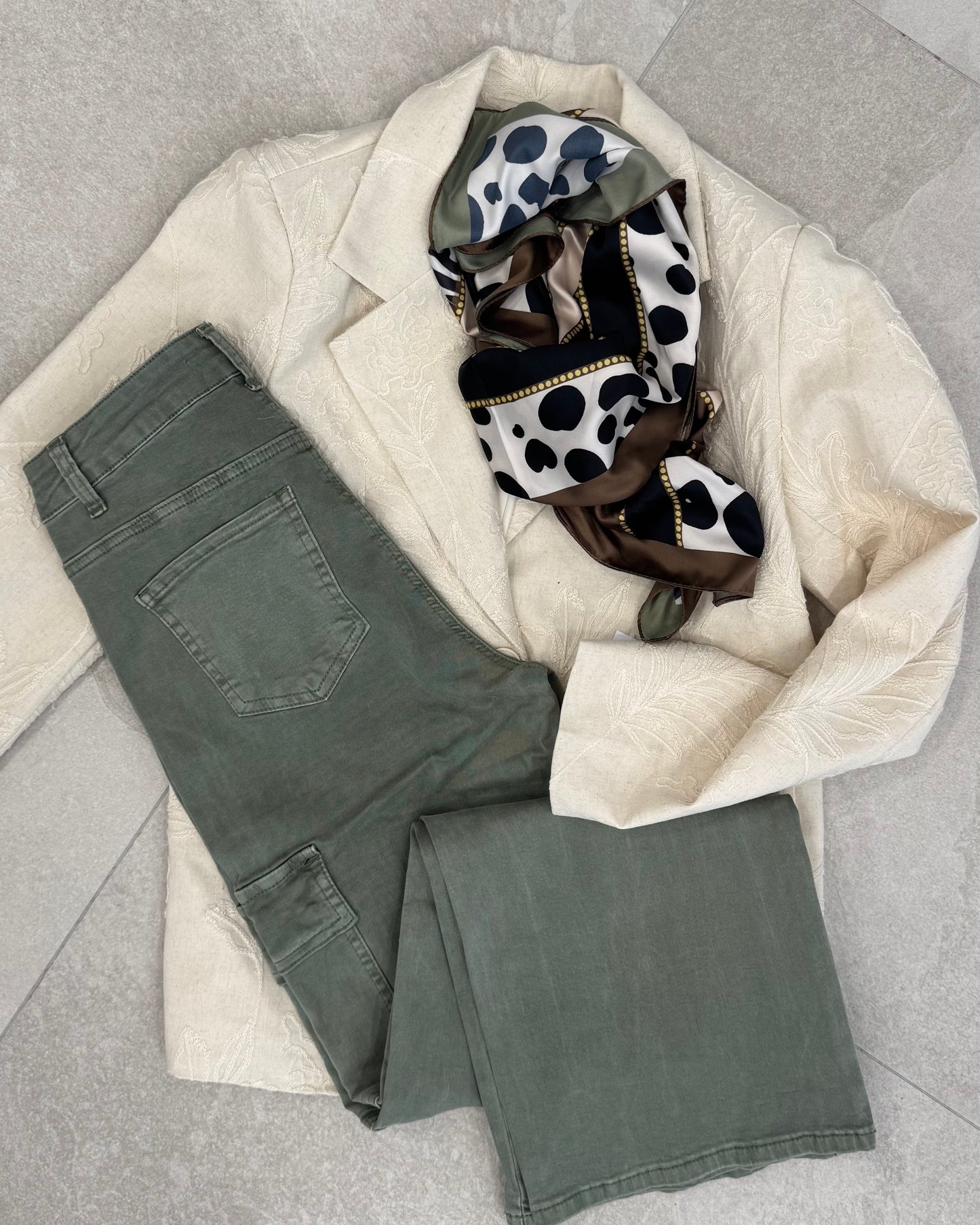 Pantalon cargo green