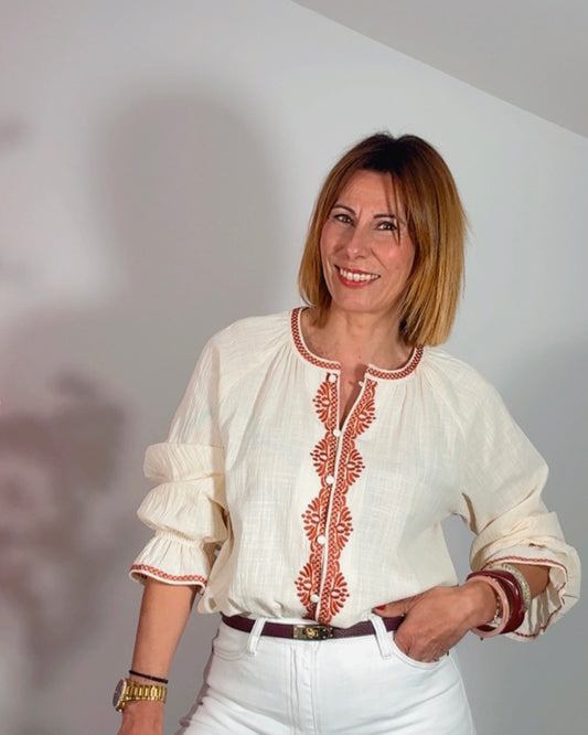 Blusa bordada Africa