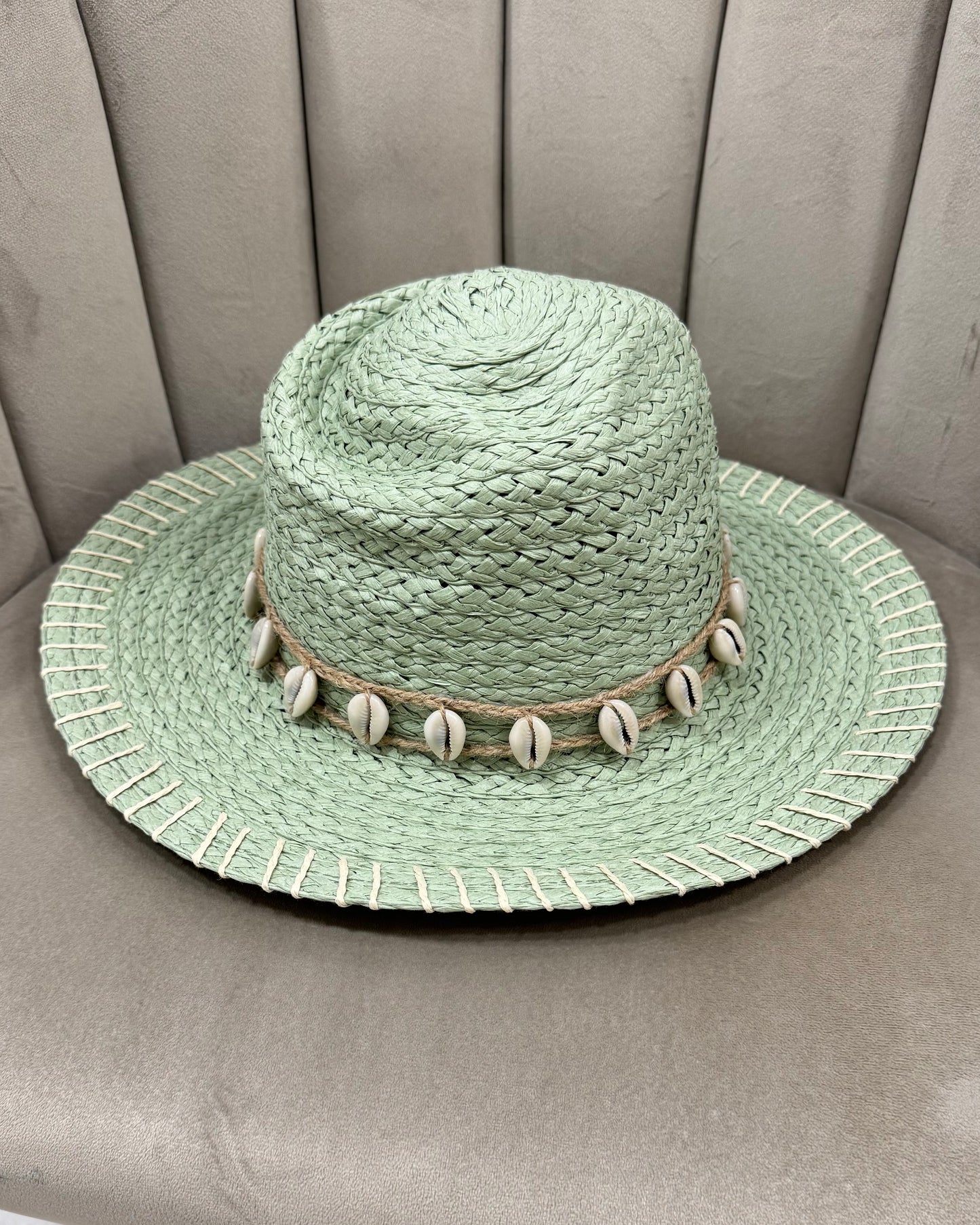 Sombrero caracolas verde