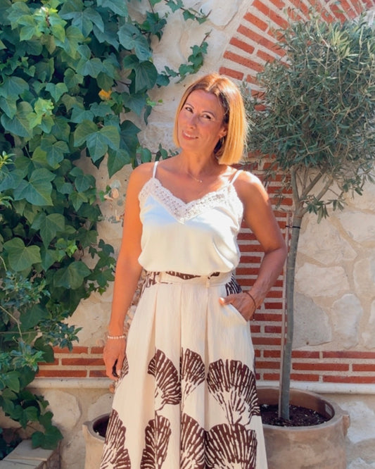 Falda Perica beige