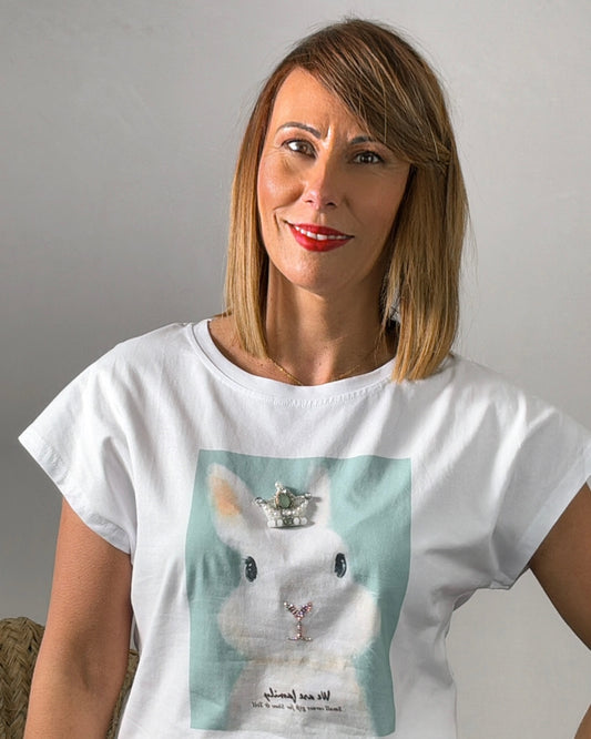 Camiseta conejito strass