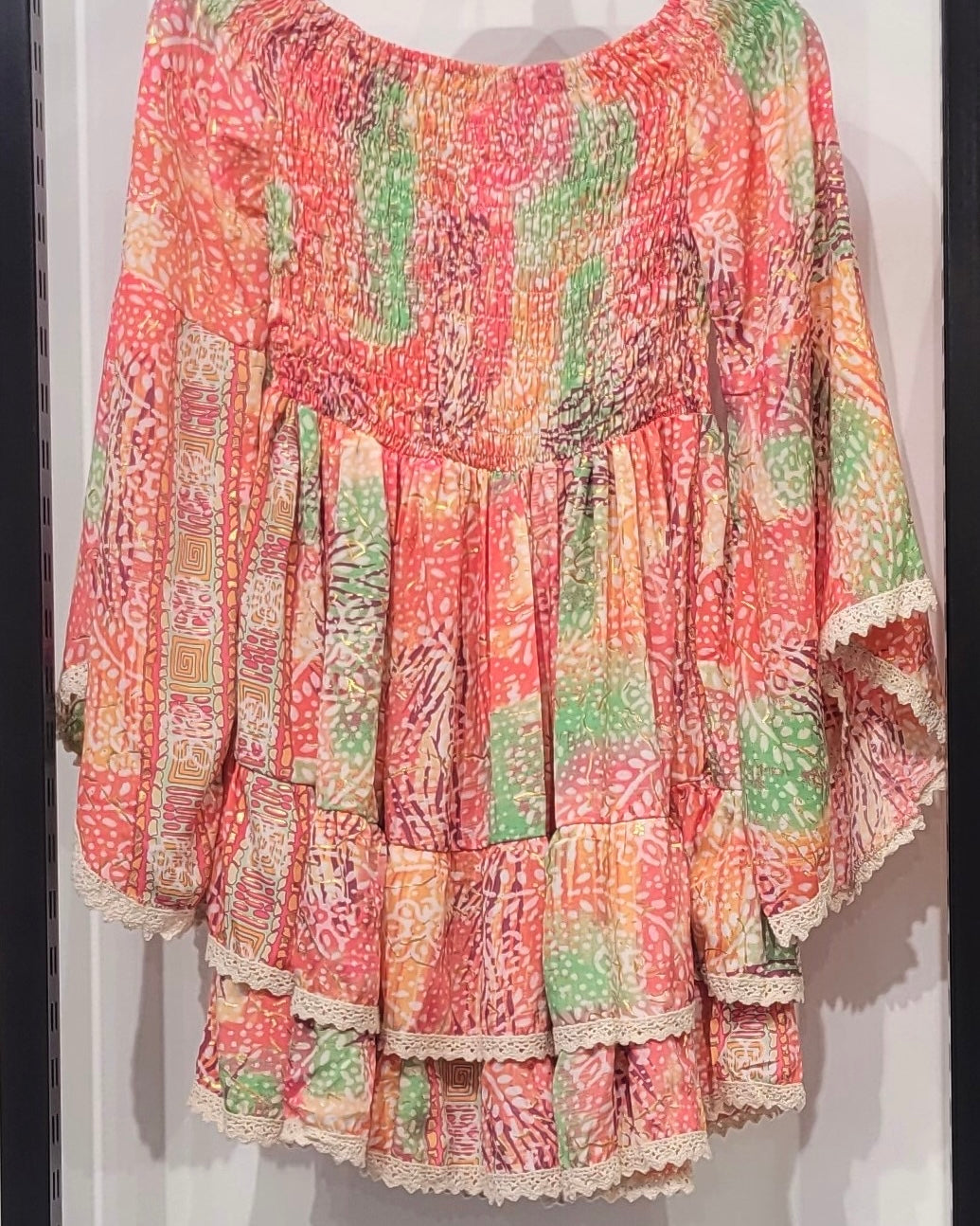 Vestido corto nido de abeja