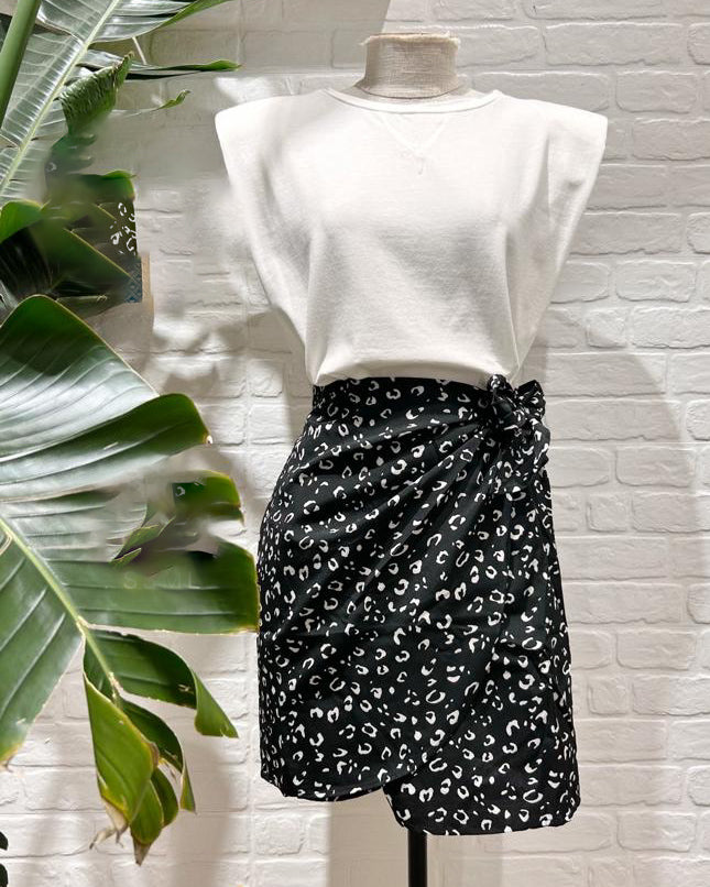 falda pareo estampada