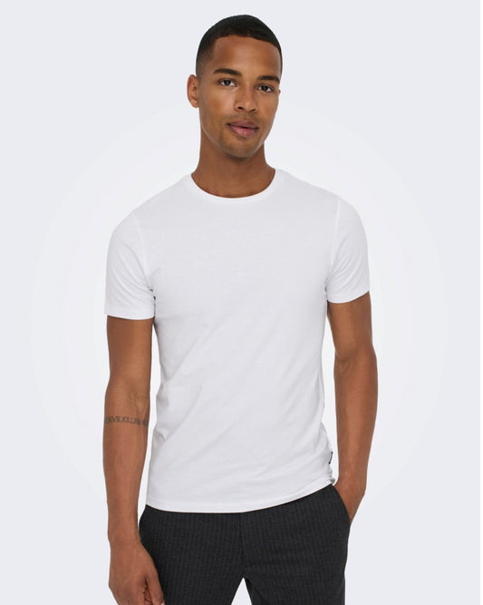 Camiseta basica cuello redondo 2 uds