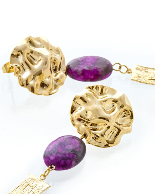 Pendiente Capri fucsia