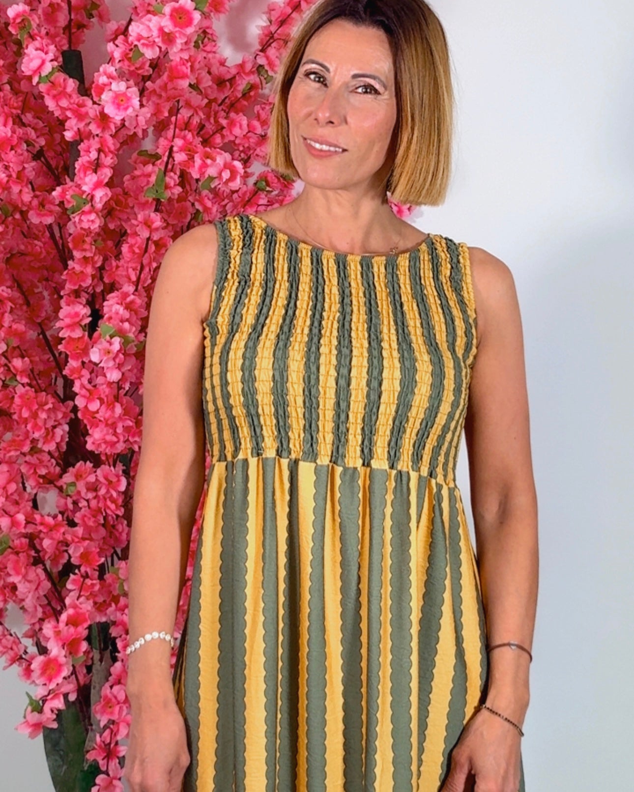 Vestido nido rayas ondulada