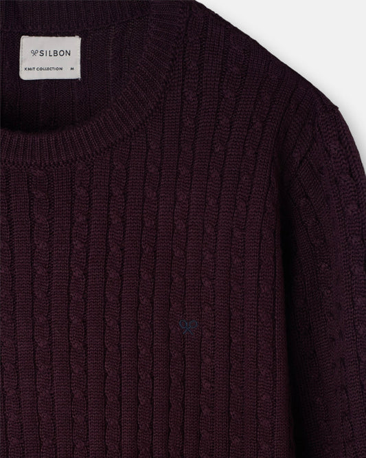 Jersey Silbon ochos Burdeos