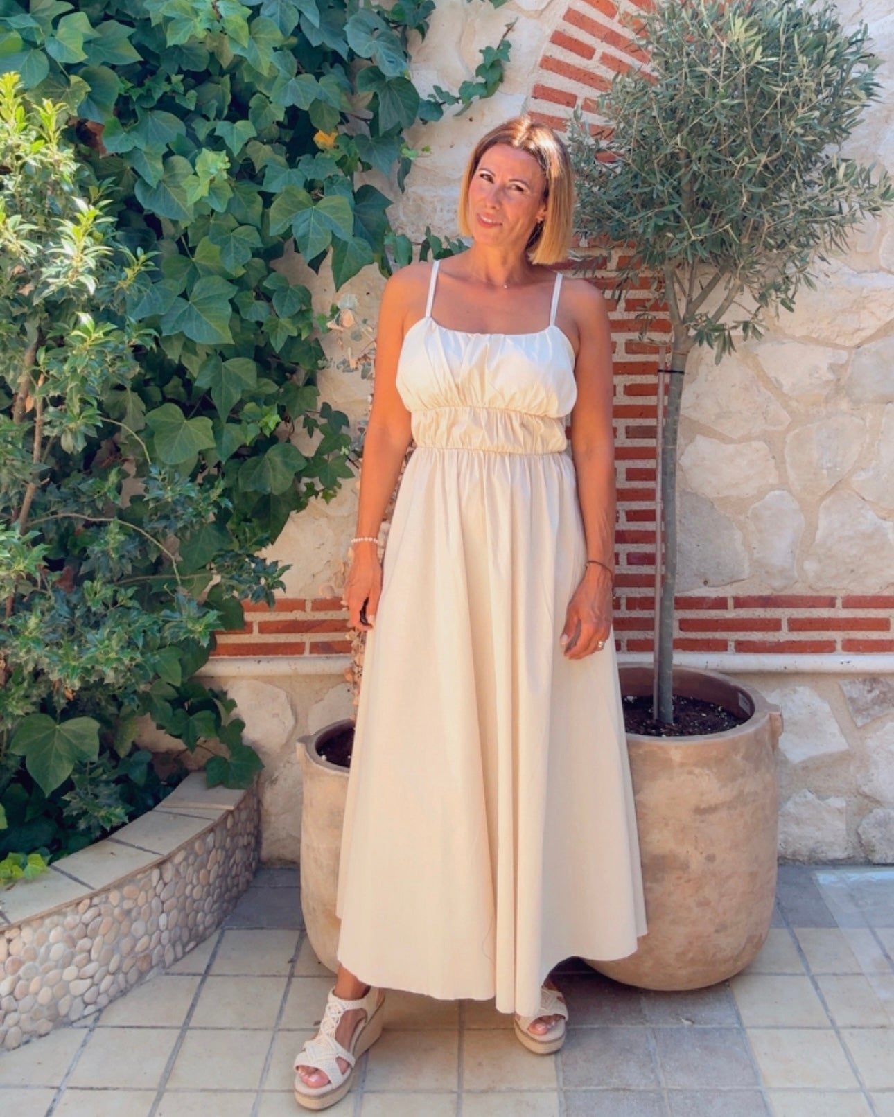 Vestido Amanda beige