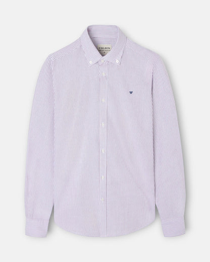 Camisa Oxford Burdeos Silbon