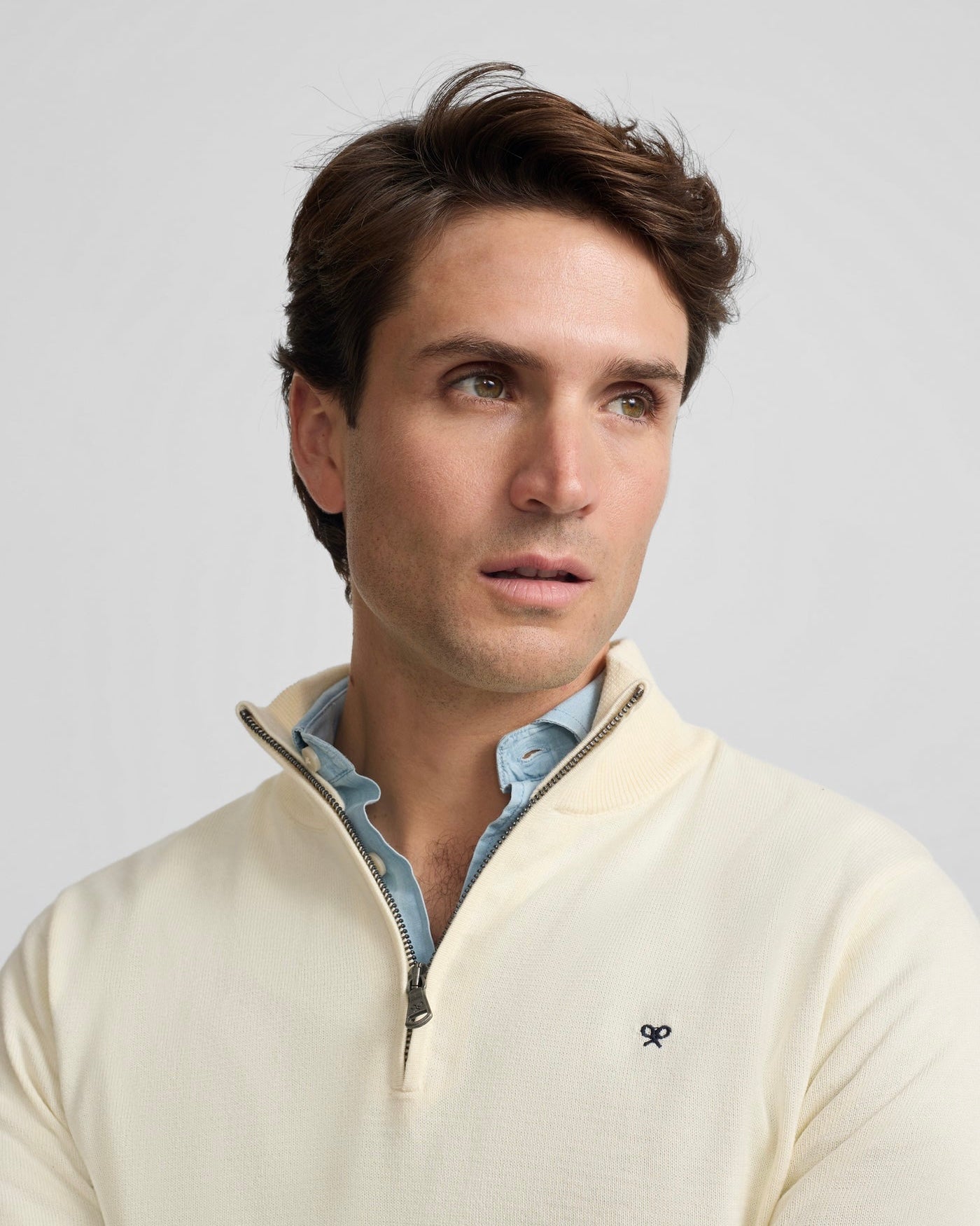 Jersey Silbon media cremallera crema