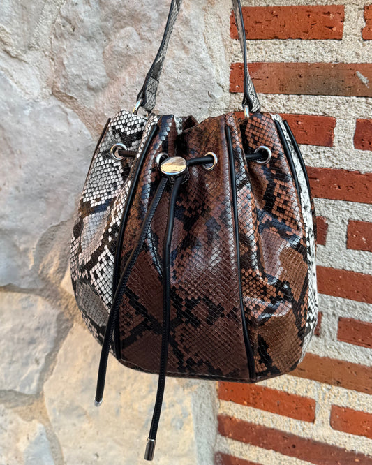 Bolso bombonera serpiente