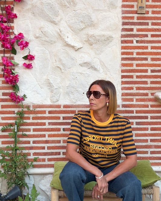 Camiseta Saint Tropez mostaza