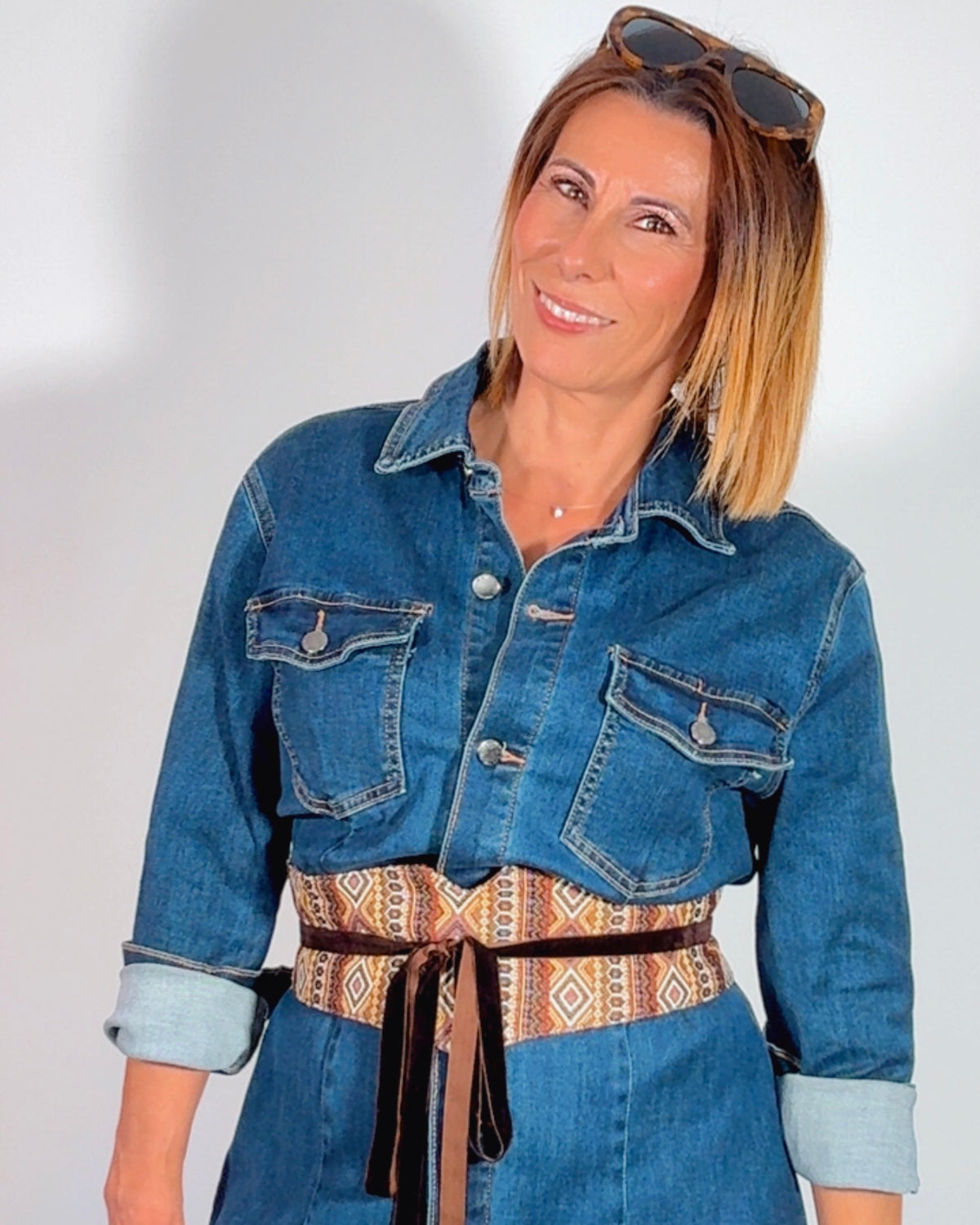 Vestido denim oscuro