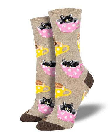 cat in mug socks