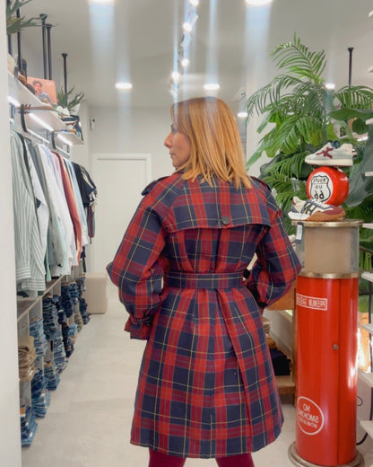 Gabardina cuadro escoces