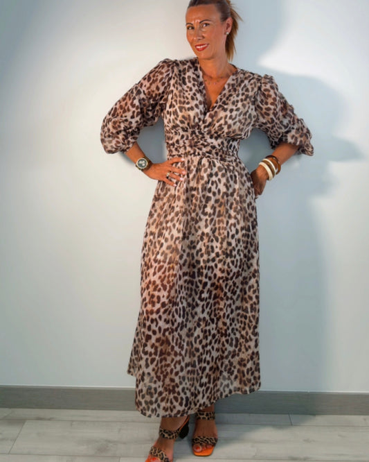 Vestido gasa animal print