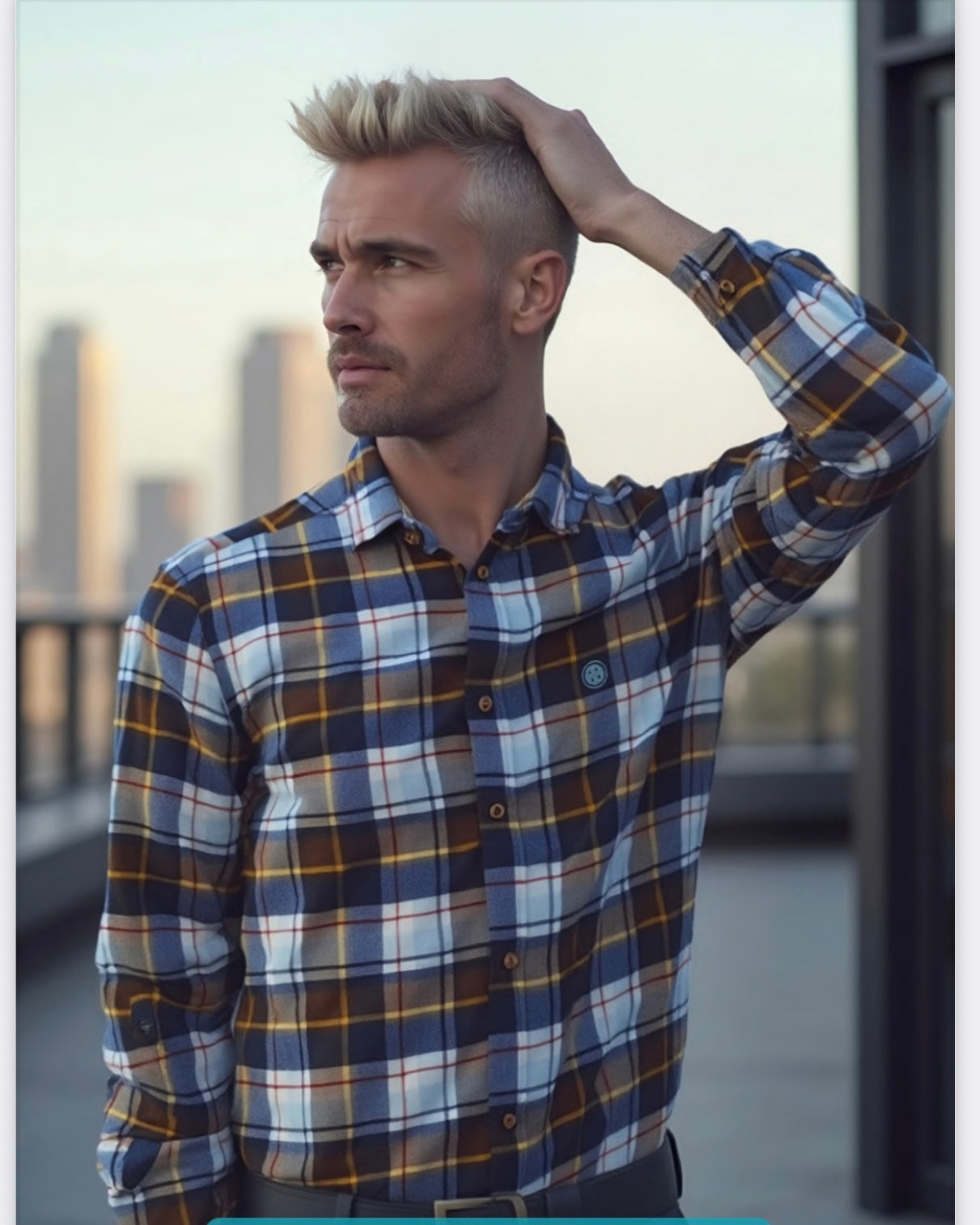 Camisa cuadros franela Urban Button