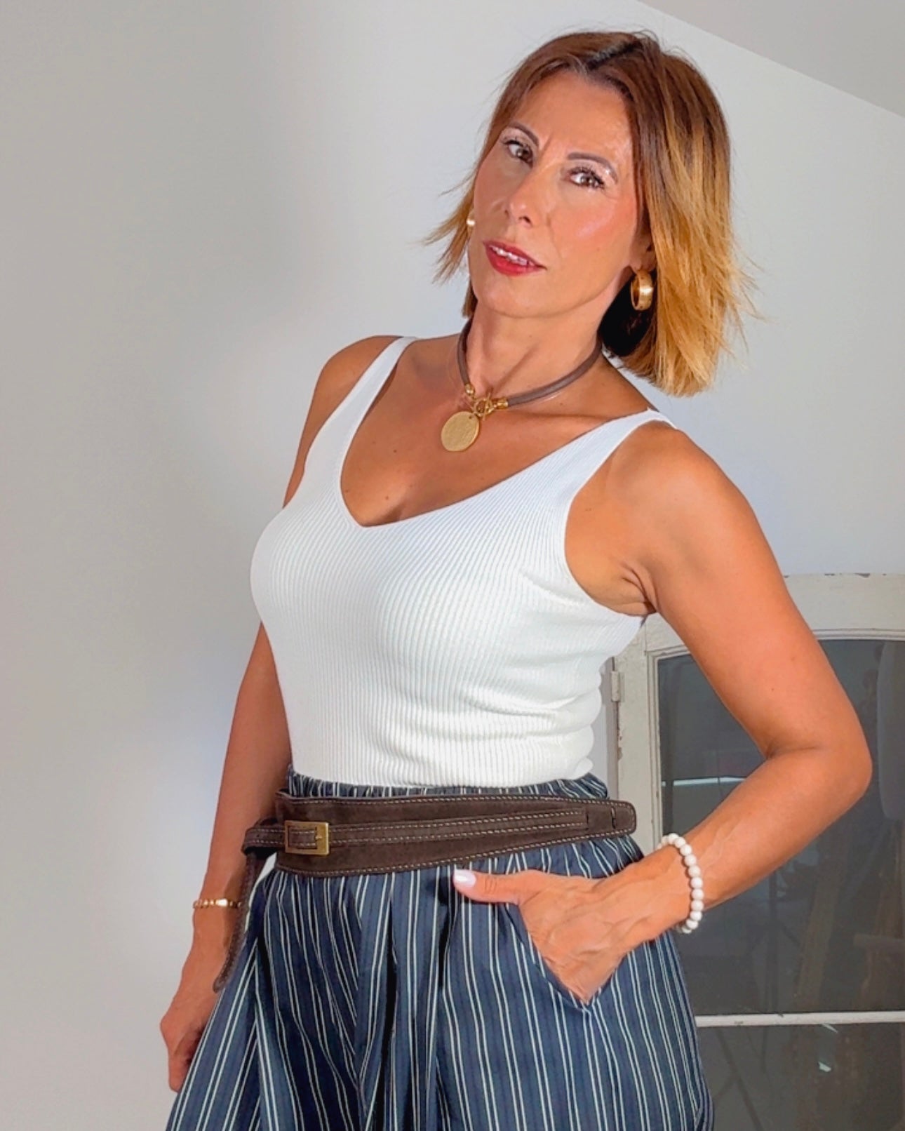 Pantalon rayas Regata