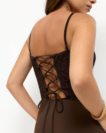 Vestido Mireya chocolate