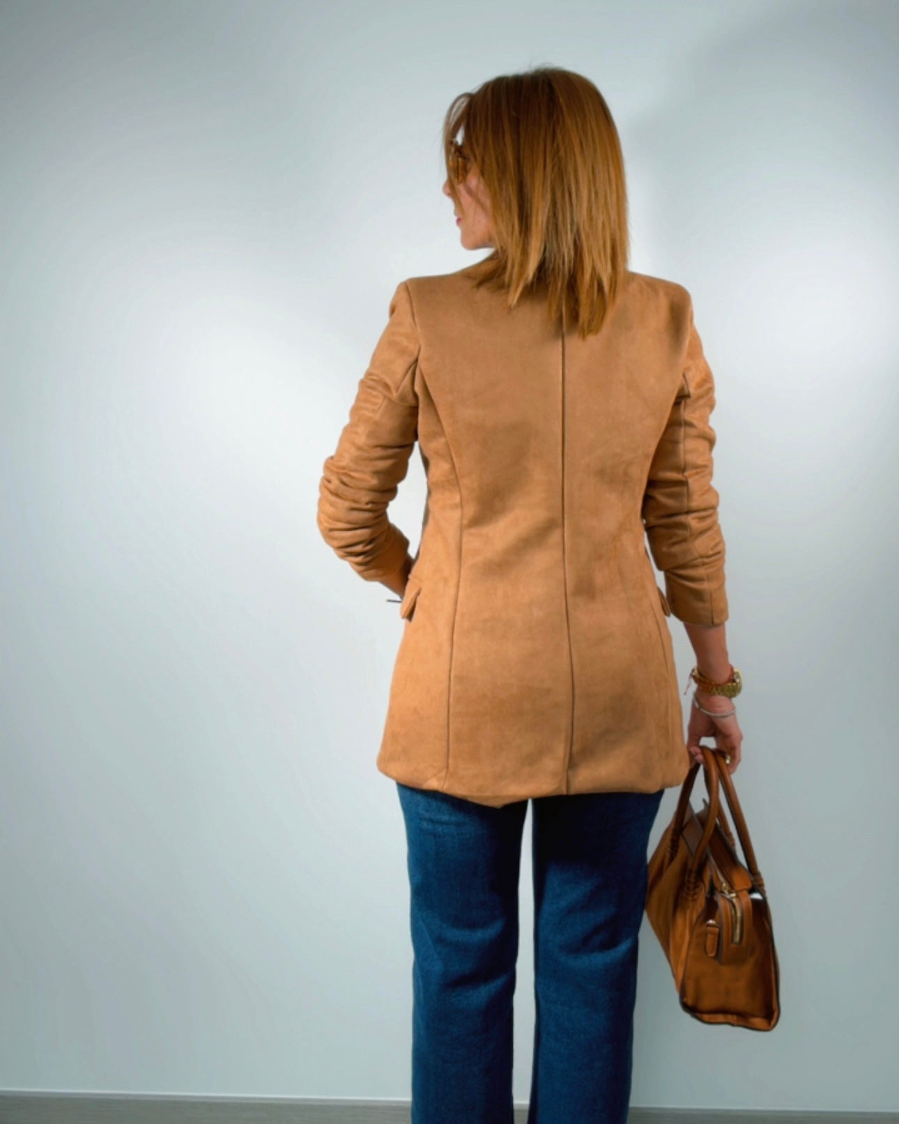 Blazer antelina camel