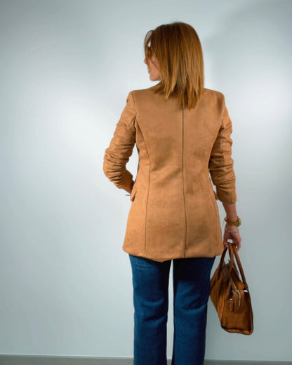 Blazer antelina camel