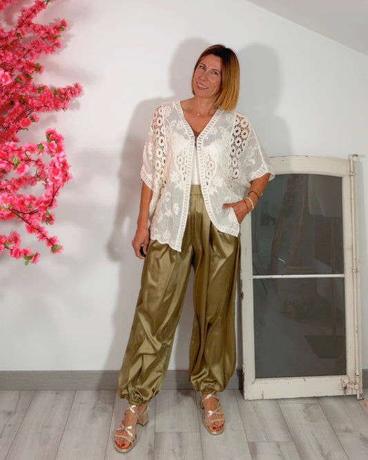 Pantalon bombacho oliva