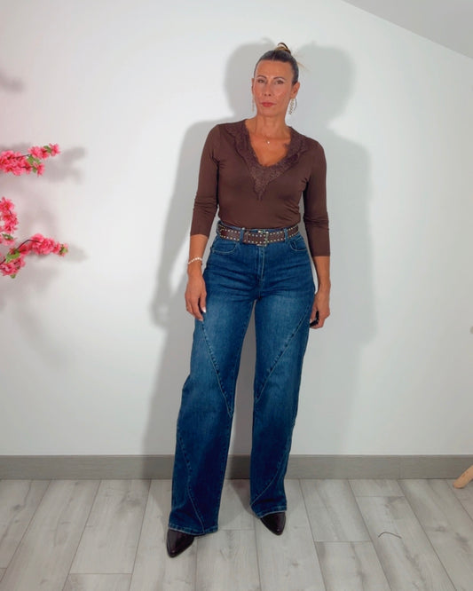 Jeans dad fit cinturon