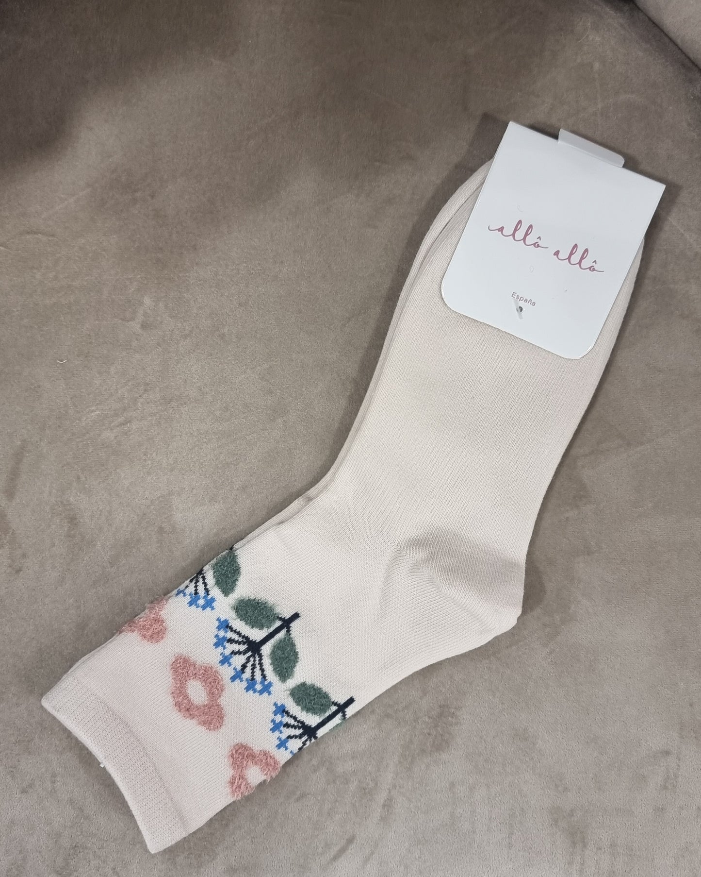 Calcetines flor mujer