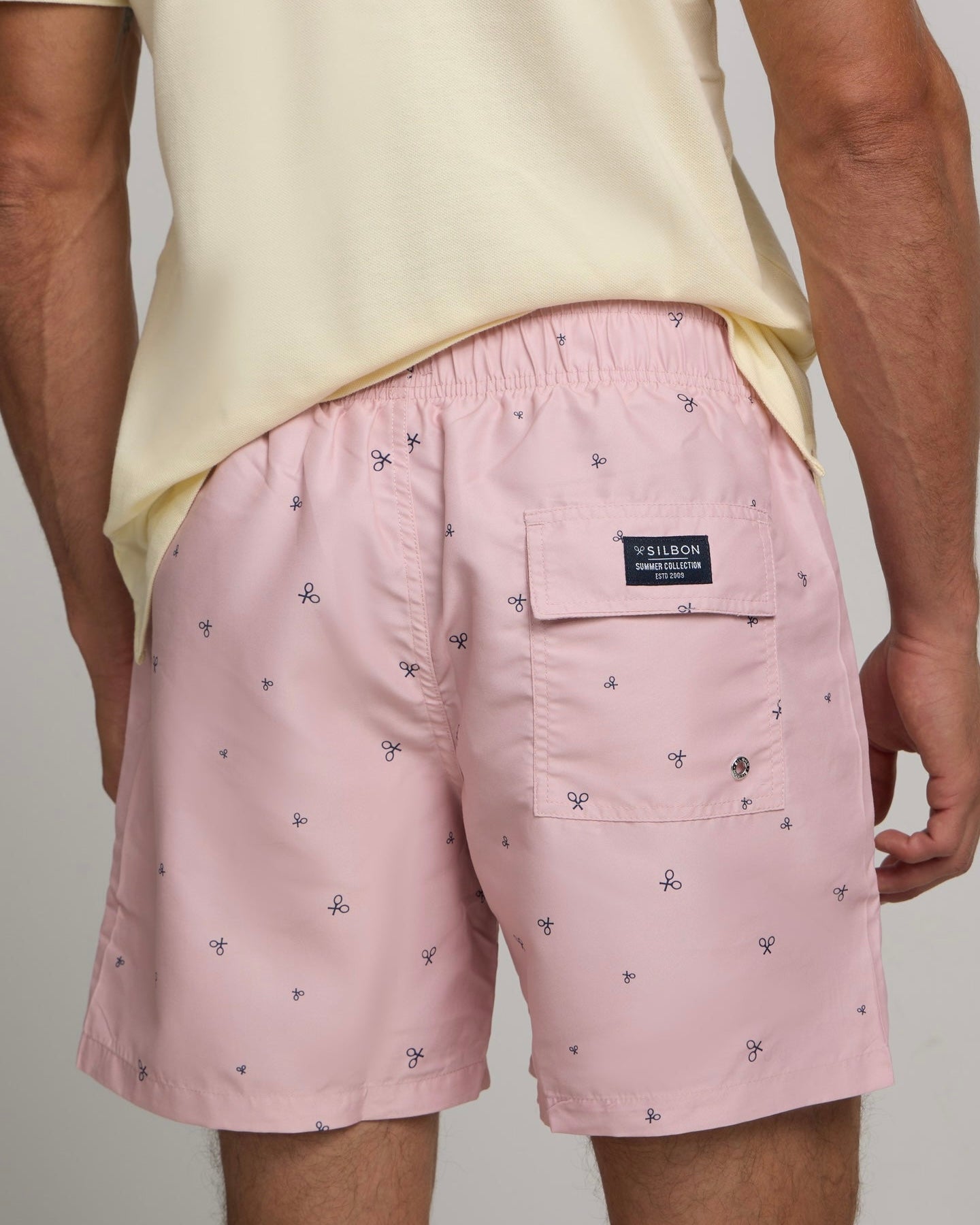 Bañador silbon miniraquetas coral