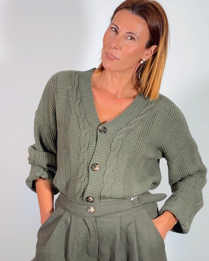Chaqueta punto kaki