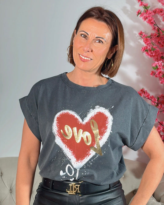 Camiseta love corazon