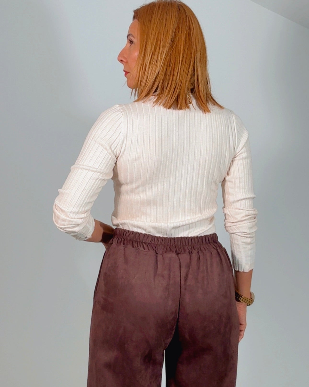 Pantalon antelina chocolate