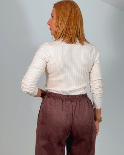 Pantalon antelina chocolate