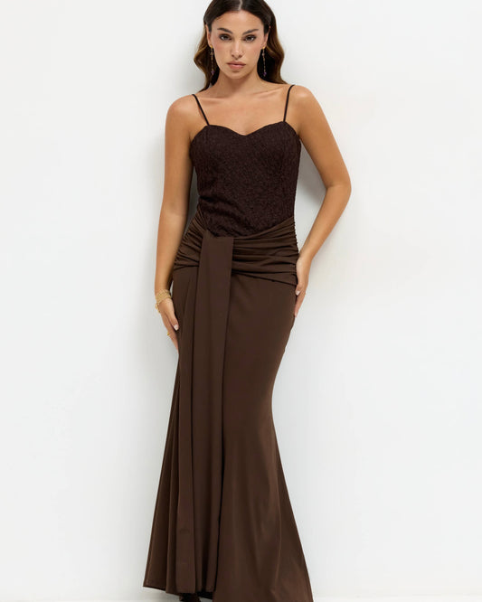 Vestido Mireya chocolate